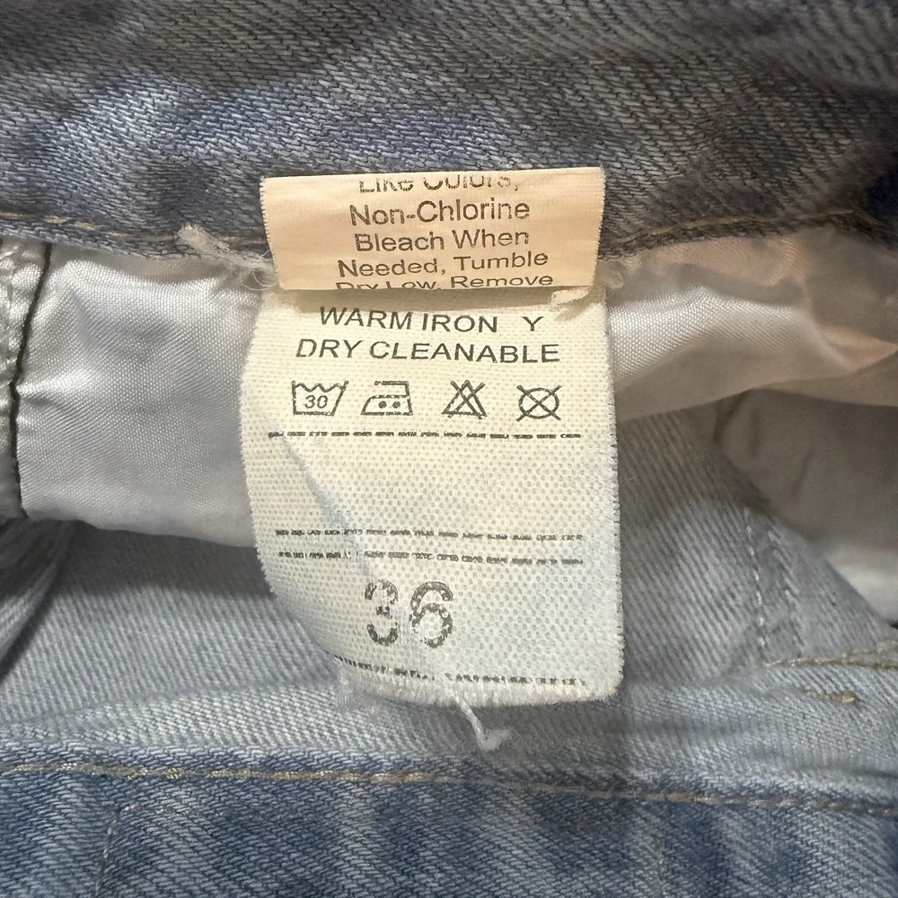 Ankle Palazzo Jeans Women 36 Fits‎ 26x25.5 Denim Cotton Wide Leg Festival Boho
